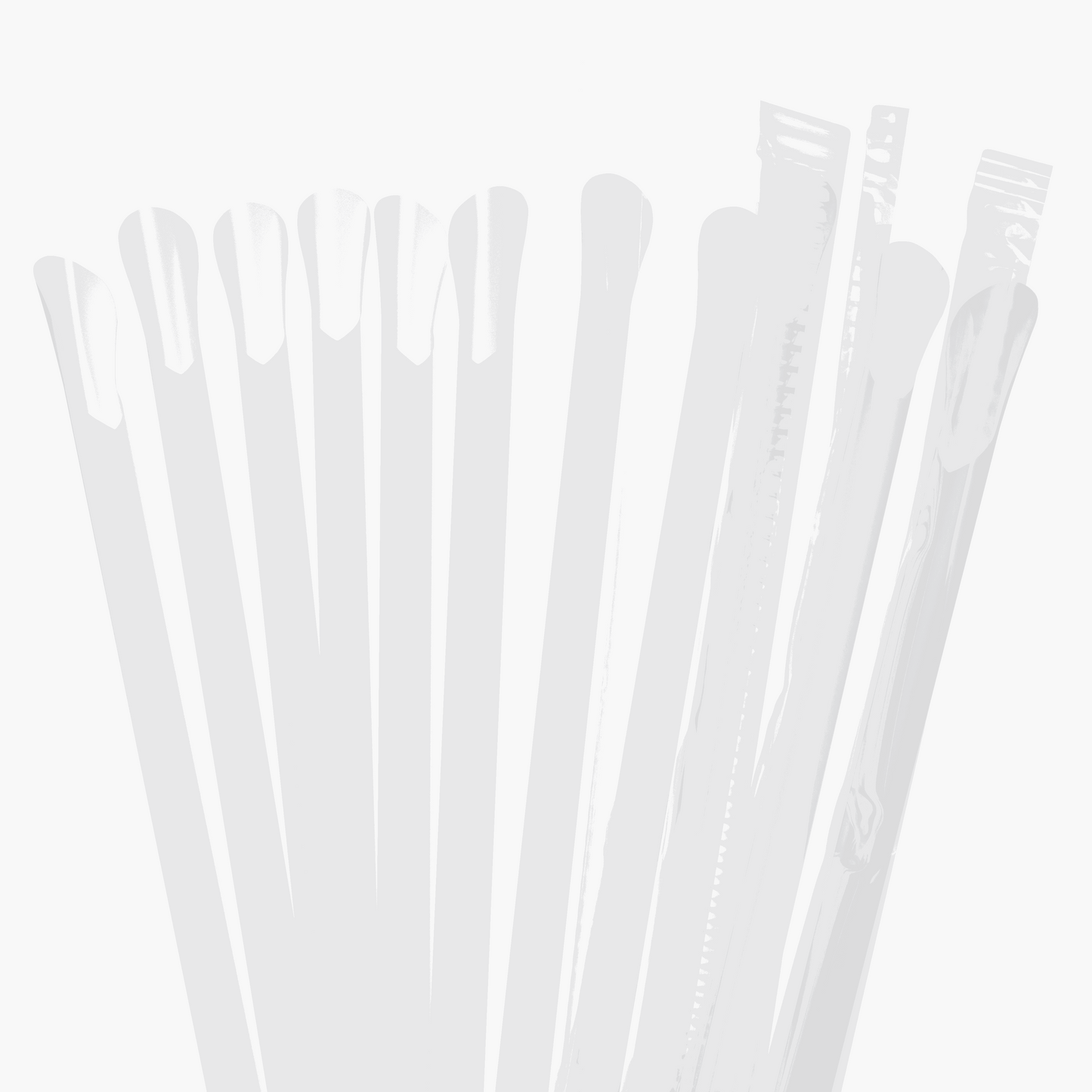 Clear scoop straws with wide 0.5 inch diameter and spoon end for frozen drinks, 10 inch length, bulk pack of 1000
