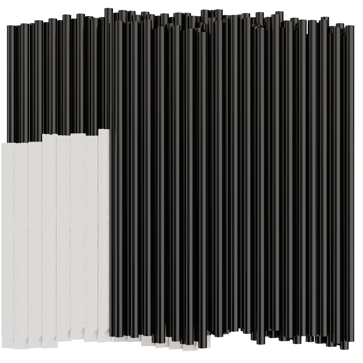 Black paper wrapped classic jumbo plastic straws 7.75 inch hygienic beverage straws