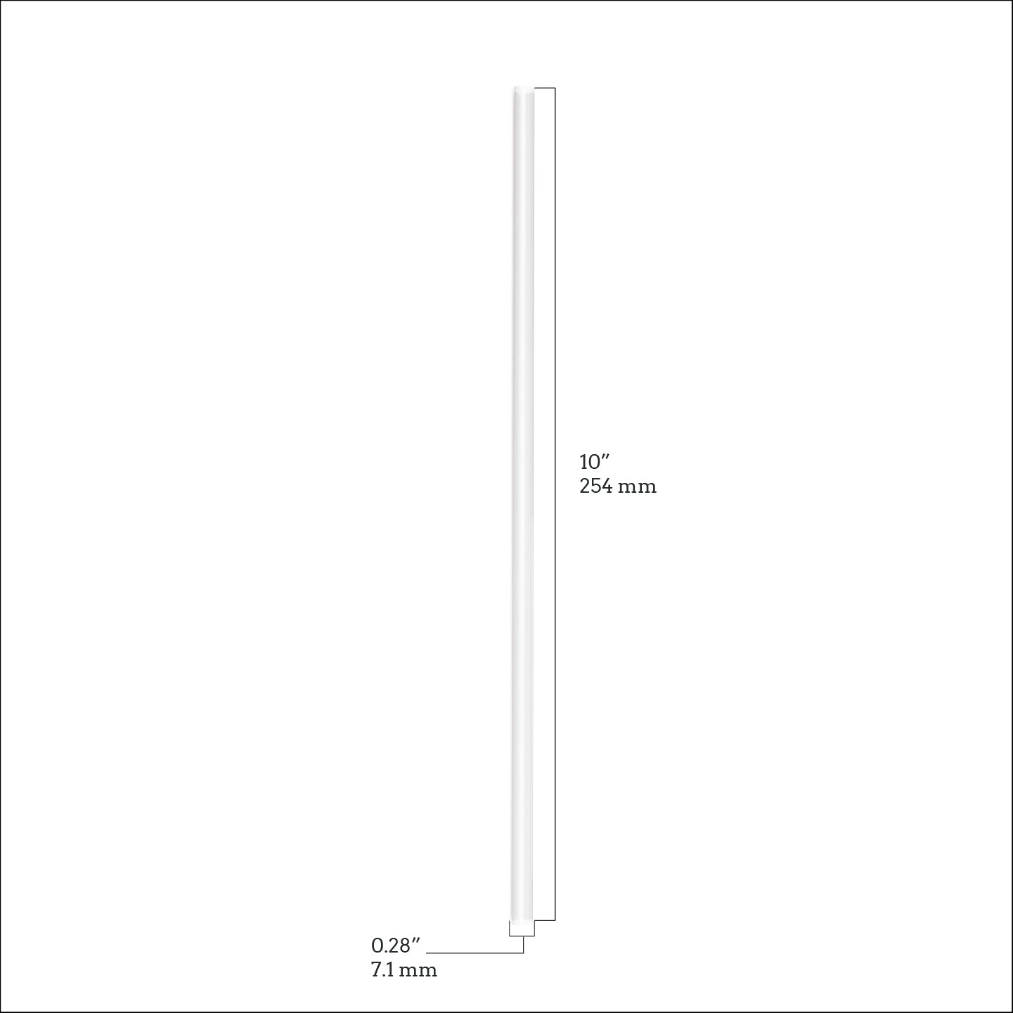 1 Case - 2,000 (8 x 250) Paper Wrapped To-Go Restaurant Straws - 10" x 0.28" - Color: Clear