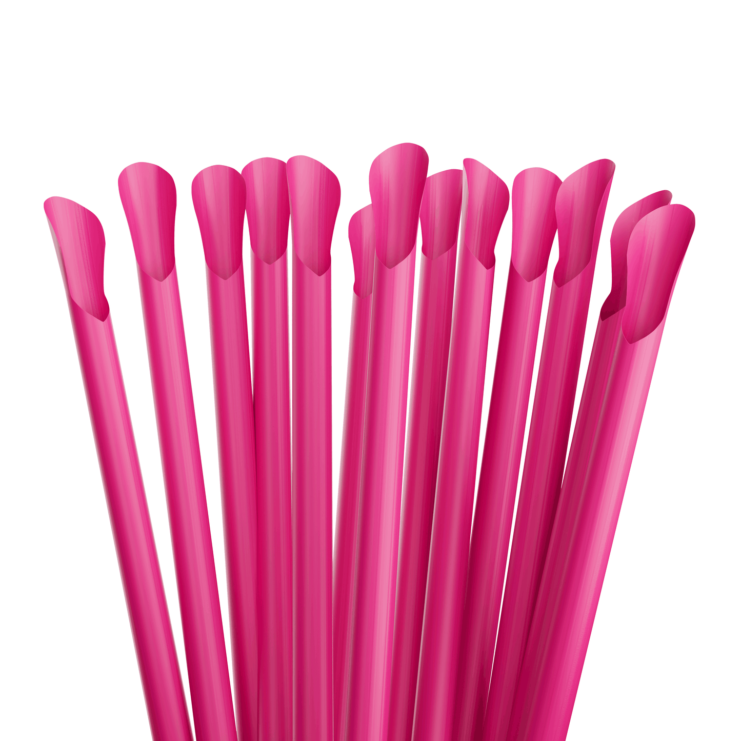Wide Spoon Straws Pink wide spoon straws with scoop end for slushies and smoothies, 7.75 inch long, 0.35 inch diameter, 1,000 count case Wide Spoon Straws