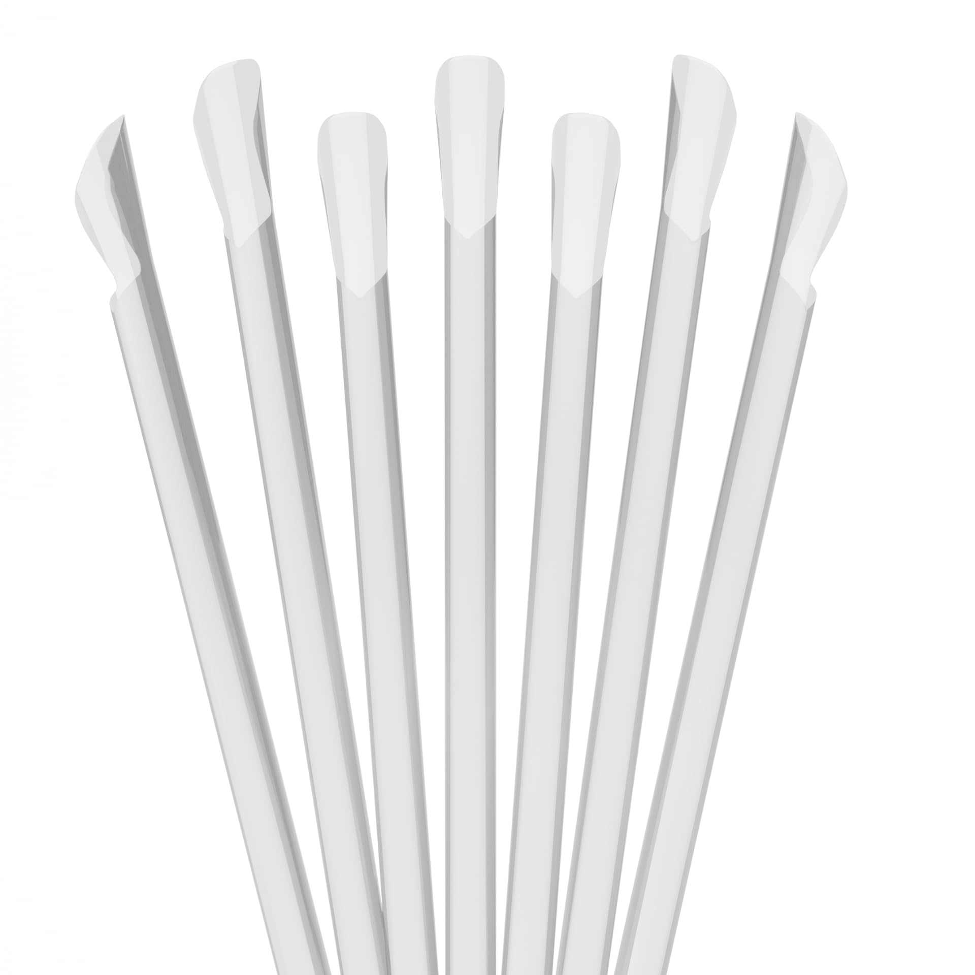 Clear wide scoop straws with scoop end for slushies and smoothies, 10-inch length, 0.5-inch diameter, pack of 1000