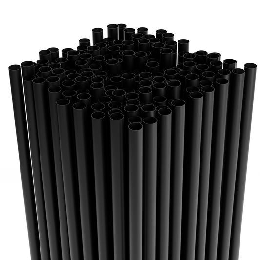 1 Case - 2,000 (8 x 250) 32 oz Tumbler To-Go Straws - 10" x 0.28" - Color: Black