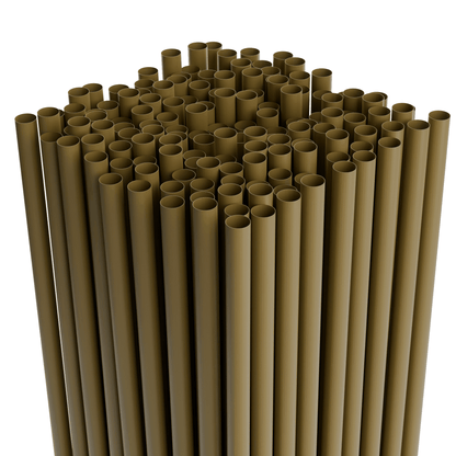 Paper wrapped classic jumbo straws 7.75 inch brown plastic straws for beverages