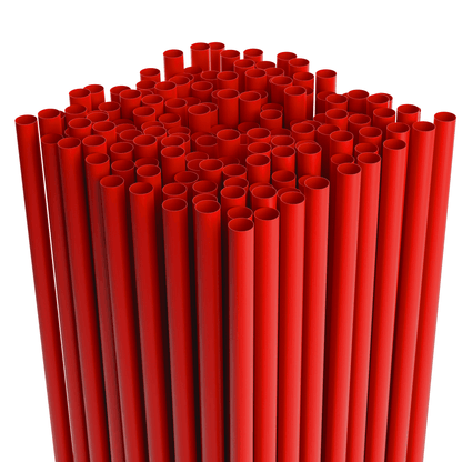 Red Paper Wrapped Classic Jumbo Straws 7.75 inch hygienic cocktail straws