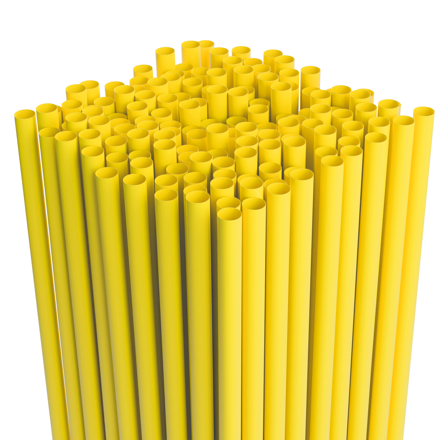 1 Case - 2,000 (4 x 500) Paper Wrapped Classic Jumbo Straws - 7.75" x 0.21" - Color: Yellow