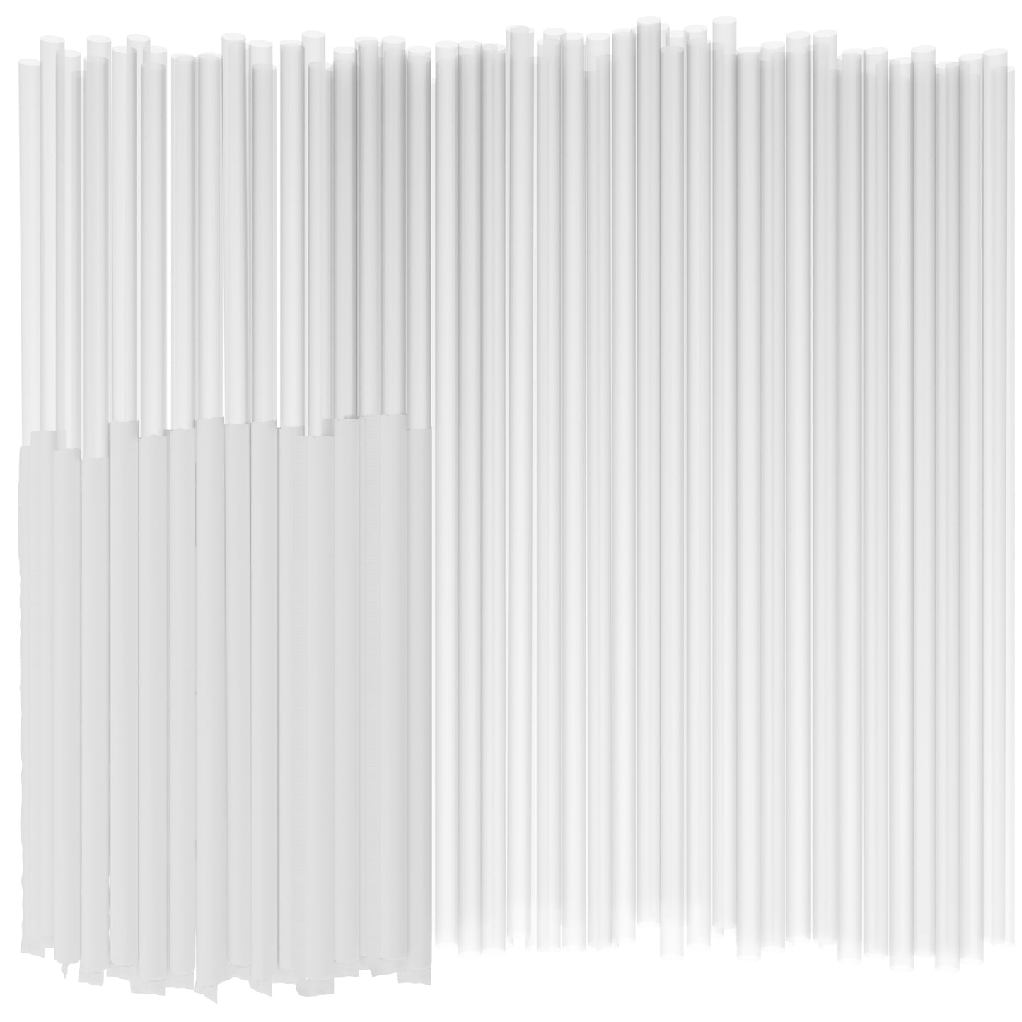 1 Case - 2,000 (4 x 500) Paper Wrapped Classic Jumbo Straws - 7.75" x 0.21" - Color: Clear