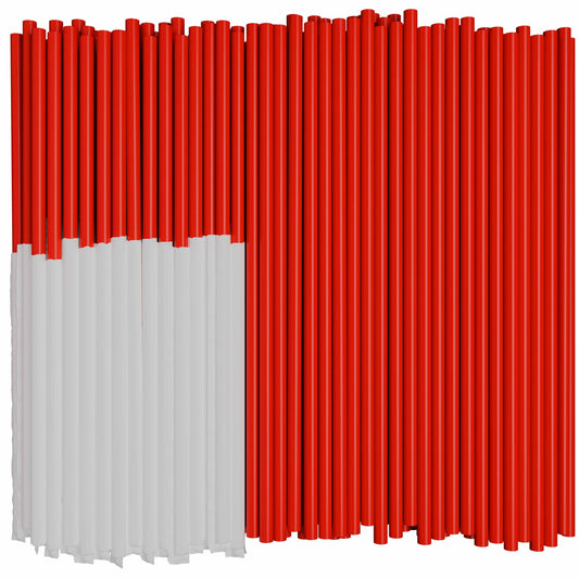 Paper Wrapped Classic Jumbo Straws 7.75-inch red paper wrapped plastic drinking straws