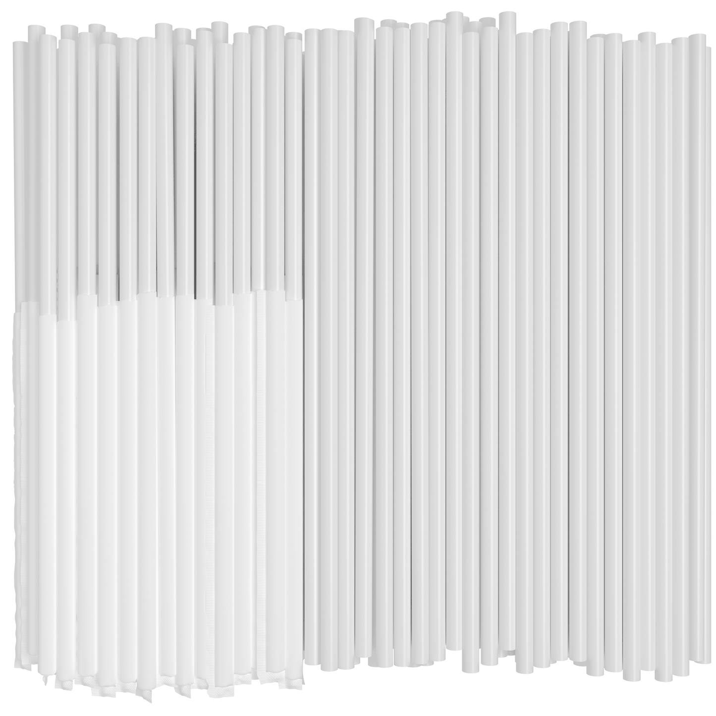 Paper Wrapped To-Go individually wrapped white paper straws for to-go drinks