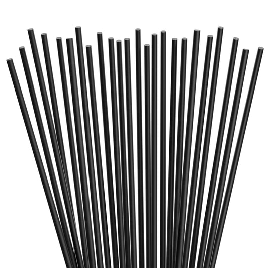 1 Case - 2,000 (4 x 500) Collins Straws - 7.87" x 0.15" - Color: Black