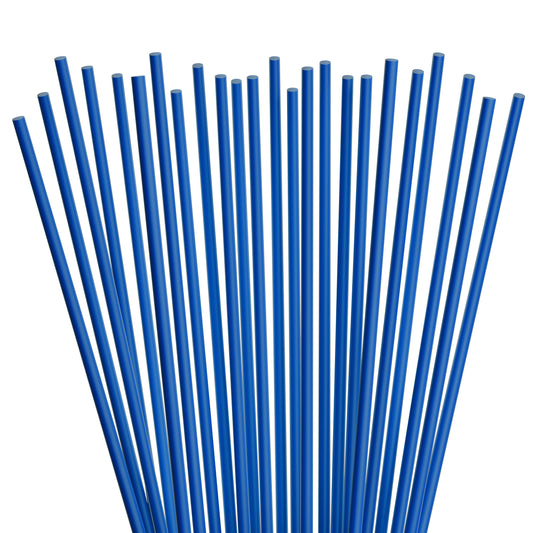 1 Case - 2,000 (4 x 500) Collins Straws - 7.87" x 0.15" - Color: Blue