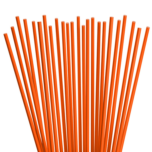 1 Case - 2,000 (4 x 500) Collins Straws - 7.87" x 0.15" - Color: Orange