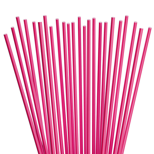 1 Case - 2,000 (4 x 500) Collins Straws - 7.87" x 0.15" - Color: Pink