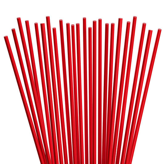 1 Case - 2,000 (4 x 500) Collins Straws - 7.87" x 0.15" - Color: Red