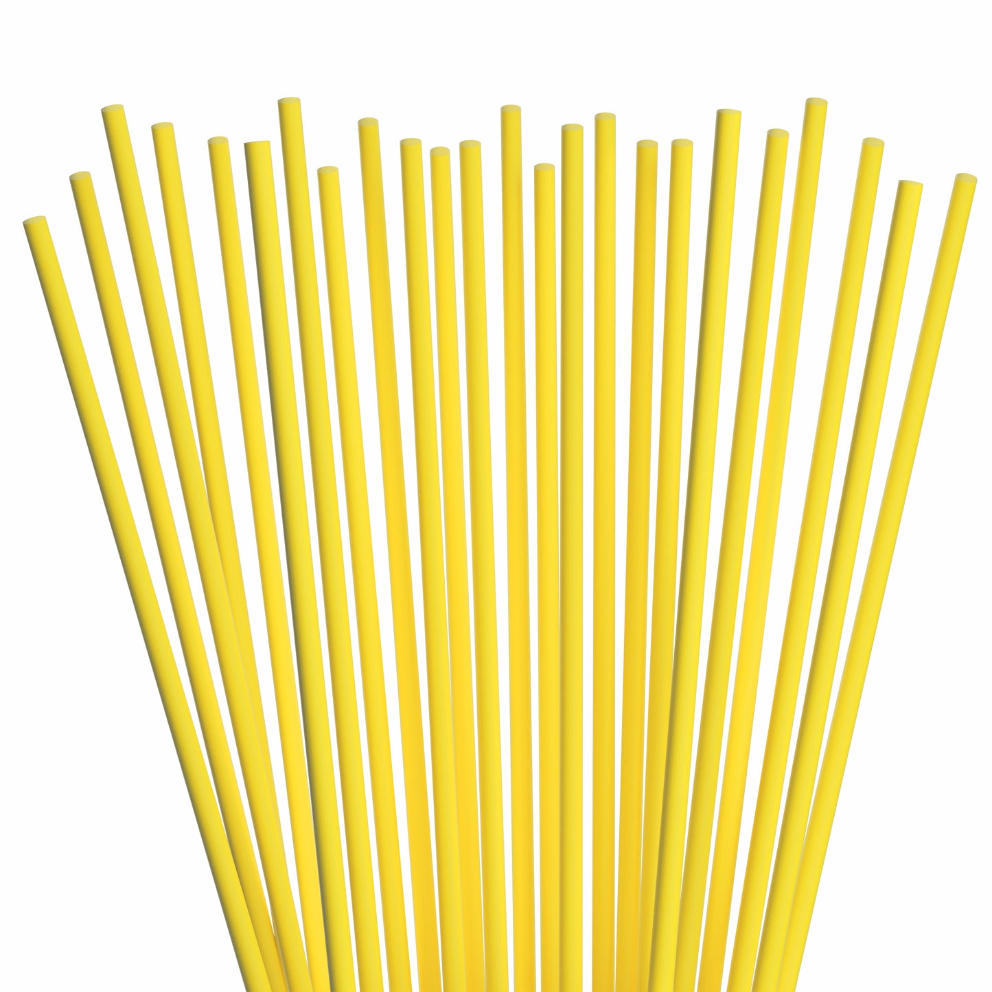 1 Case - 2,000 (4 x 500) Collins Straws - 7.87" x 0.15" - Color: Yellow