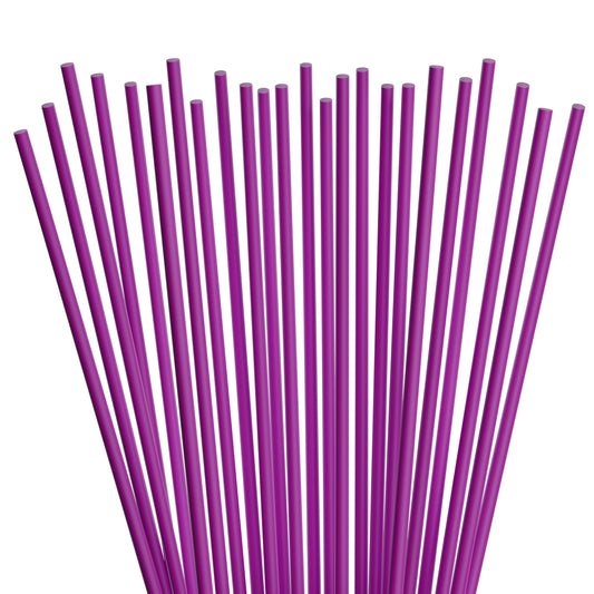 1 Case - 2,000 (4 x 500) Collins Straws - 7.87" x 0.15" - Color: Purple