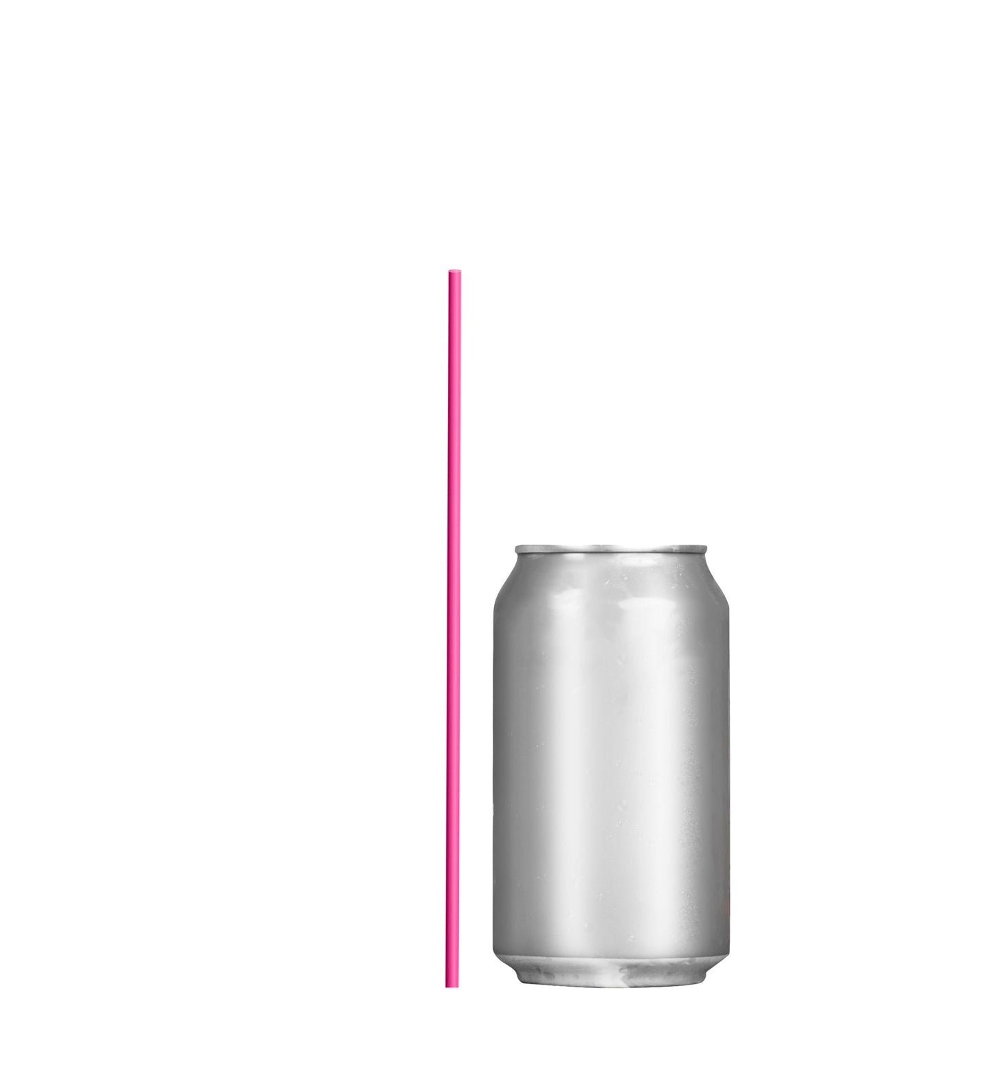1 Case - 2,000 (4 x 500) Collins Straws - 7.87" x 0.15" - Color: Pink