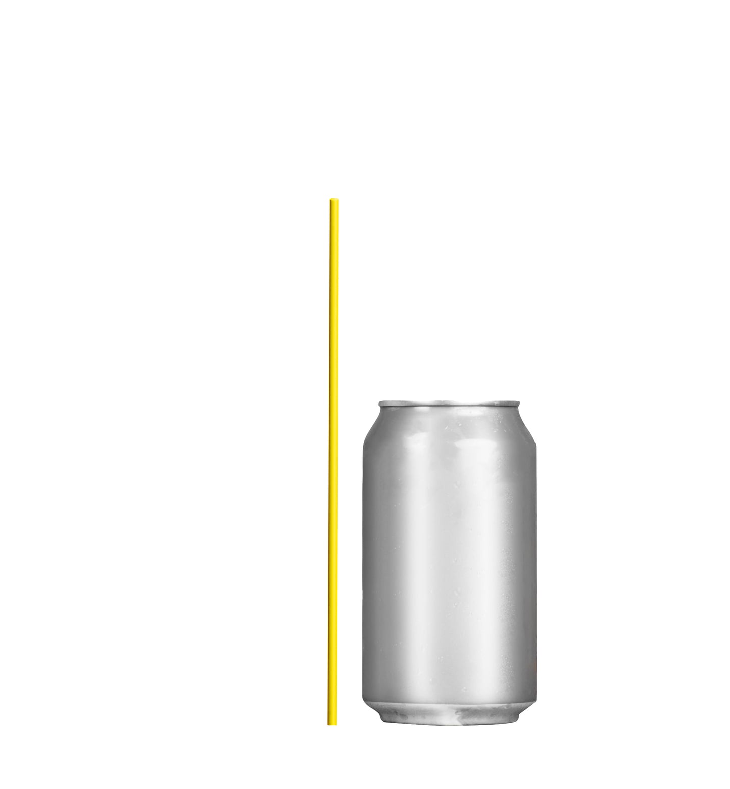 1 Case - 2,000 (4 x 500) Collins Straws - 7.87" x 0.15" - Color: Yellow
