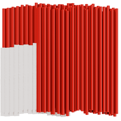 Paper wrapped to-go red restaurant straws 10 inch for large drink cups