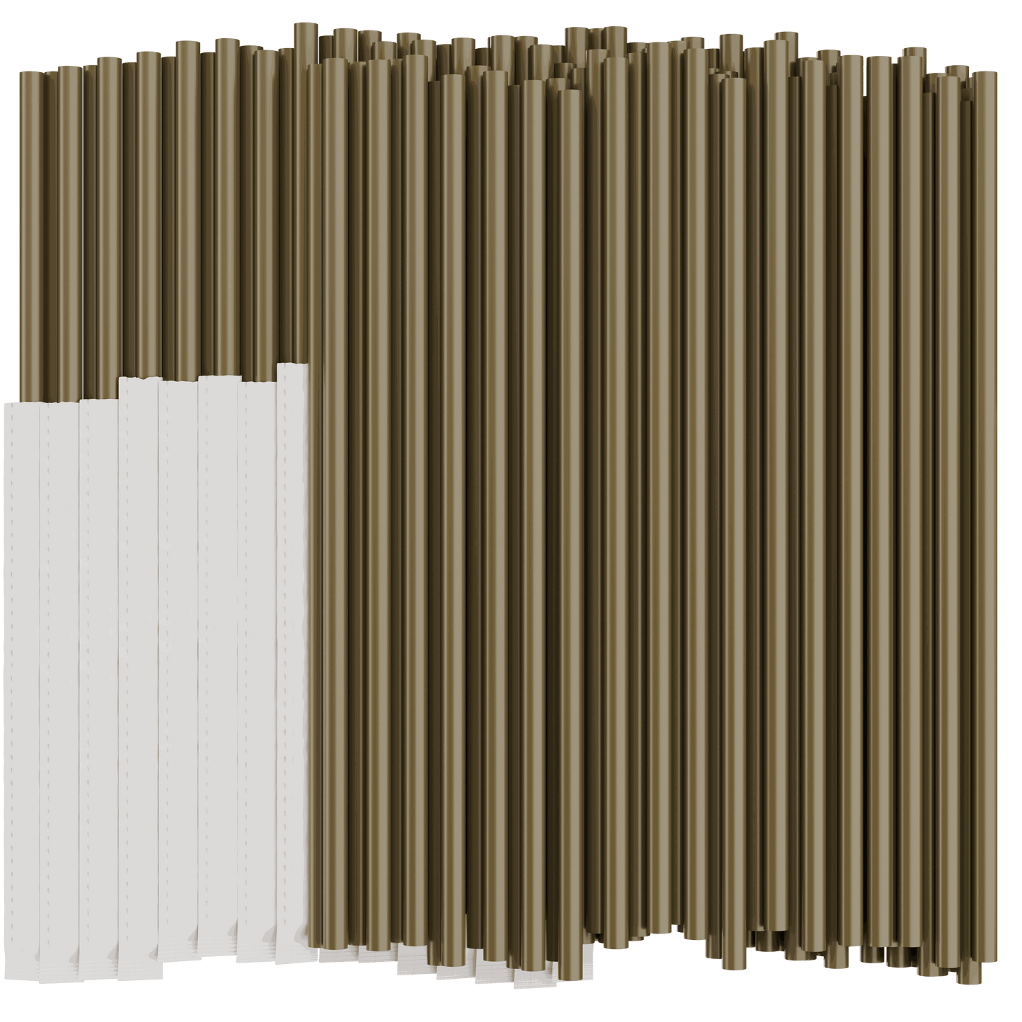 Unwrapped 32 oz to-go straws 10 inch brown and white for large drink cups