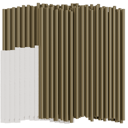 Unwrapped 32 oz to-go straws 10 inch brown and white for large drink cups