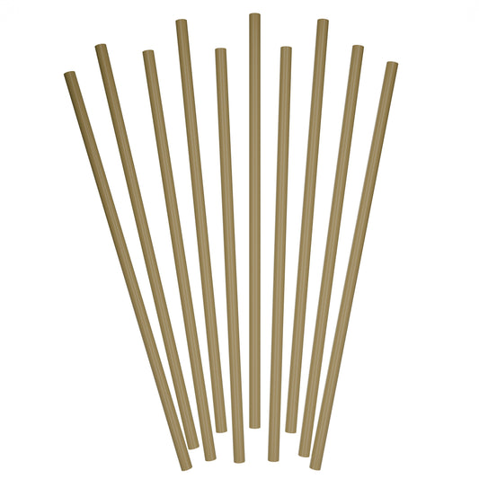 1 Case - 2,000 (8 x 250) 32 oz Tumbler To-Go Straws - 10" x 0.28" - Color: Gold