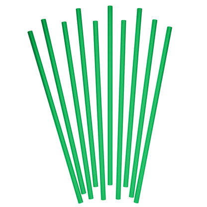 Green 32 oz tumbler to-go straws 10 inch unwrapped disposable straws for large drink cups