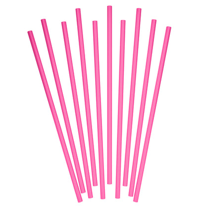 1 Case - 2,000 (8 x 250) Tumbler To-Go Straws - 10" x 0.28" - Color: Pink