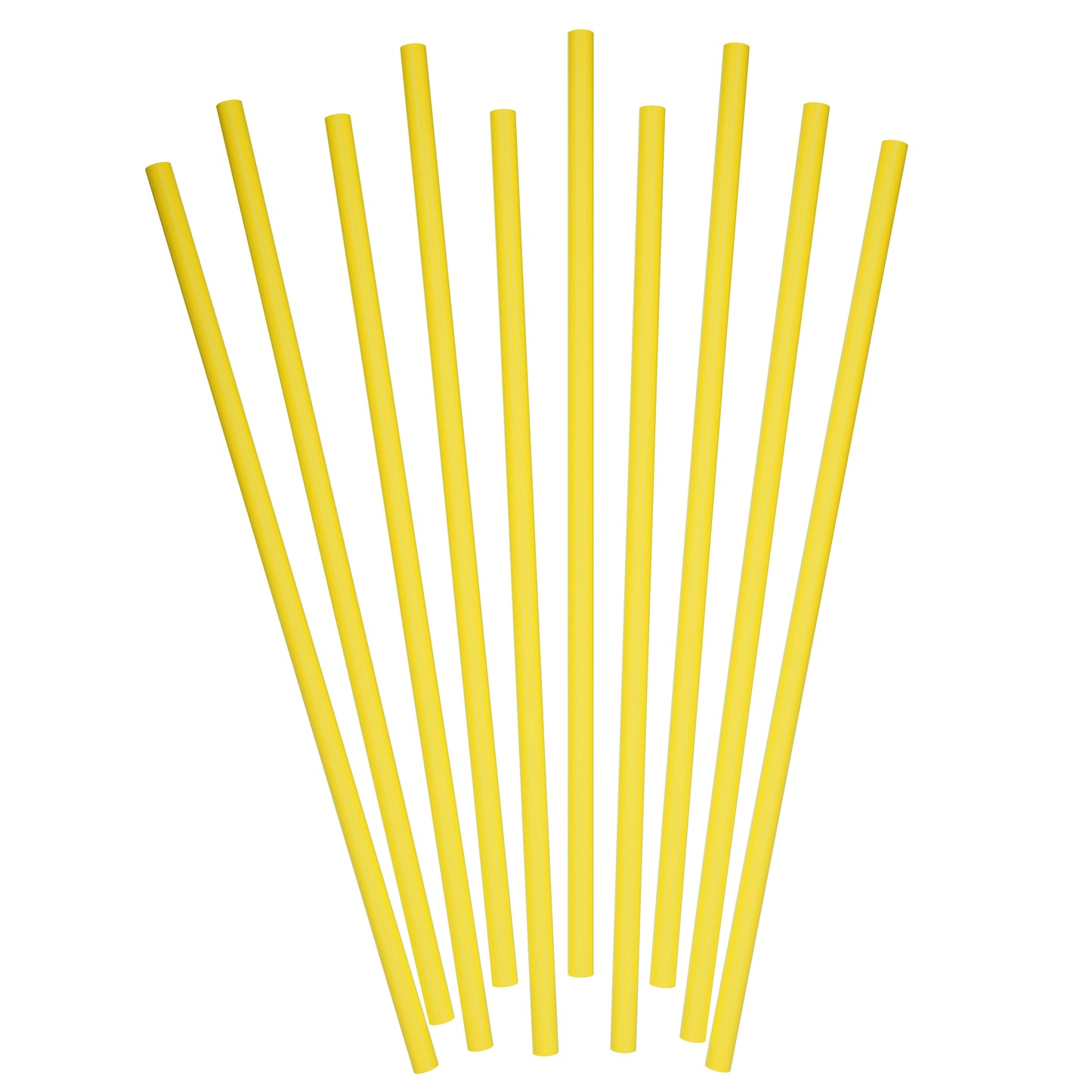 1 Case - 2,000 (8 x 250) 32 oz Tumbler To-Go Straws - 10" x 0.28" - Color: Yellow