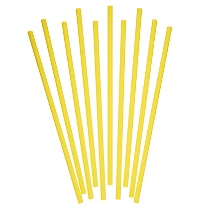 1 Case - 2,000 (8 x 250) 32 oz Tumbler To-Go Straws - 10" x 0.28" - Color: Yellow
