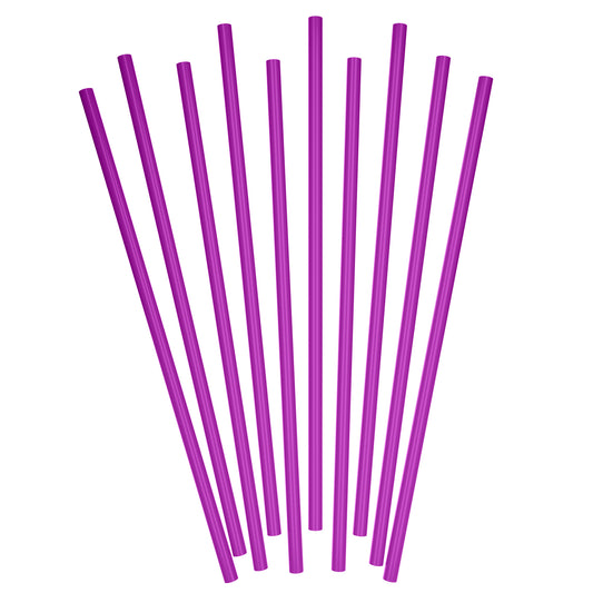 1 Case - 2,000 (8 x 250) Tumbler To-Go Straws - 10" x 0.28" - Color: Purple
