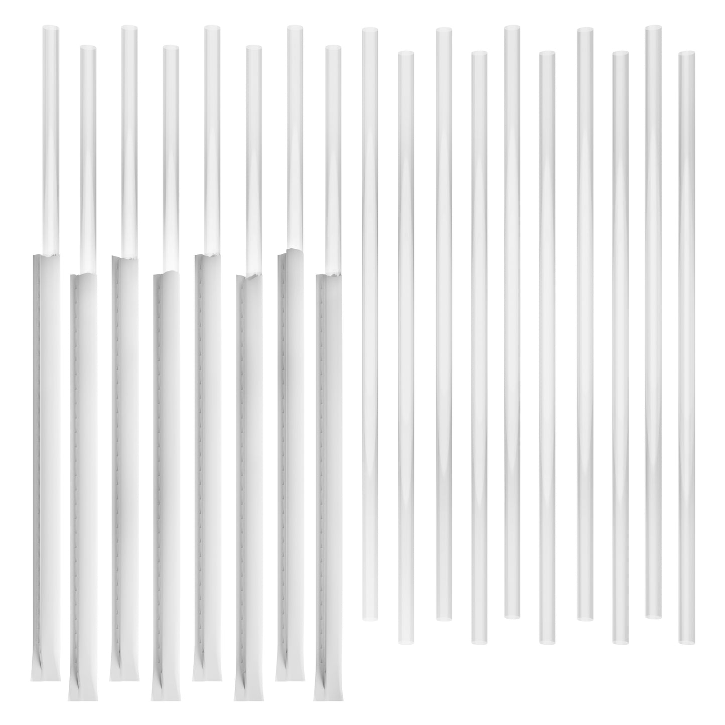 Paper Wrapped Tall Wide Tumbler Straws (10.00" x 0.28") (5,000, 20 bags of 250)