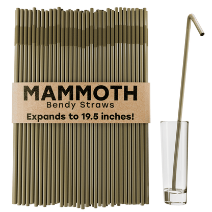 Ridiculously Tall Party Yard Flexible Straws Ridiculously tall gold flexible party yard straws 17-inch expandable to 19.5 inches in clear glass Ridiculously Tall Party Yard Flexible Straws