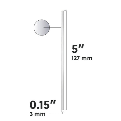 Film wrapped stirrer straw 5-inch length 0.15-inch diameter hygienic beverage accessory