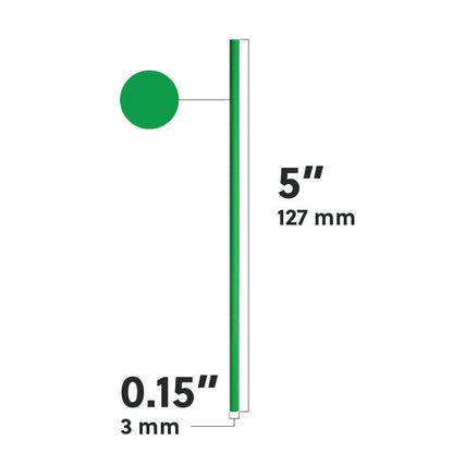 Green film wrapped stirrer straw 5 inch length 0.15 inch diameter hygienic disposable beverage accessory