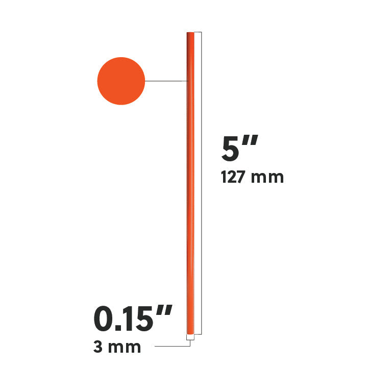 5 inch orange film wrapped stirrer straw for hygienic beverage stirring