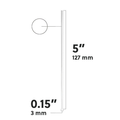 Film wrapped stirrer straws 5 inch length 0.15 inch diameter hygienic and durable beverage stirrers