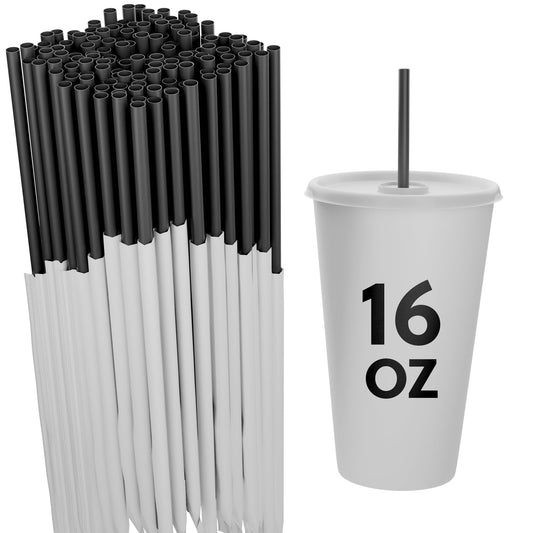 Paper Wrapped Classic Jumbo Straws 7.75 inch individually wrapped for hygienic beverage service