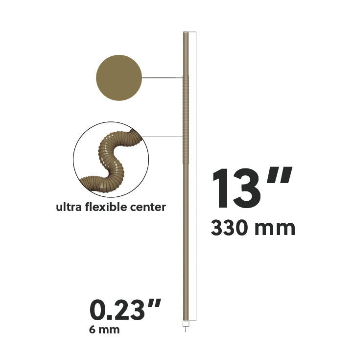 Extra Flexible Art Straw with ultra-flexible center, 13-inch length, 0.23-inch diameter