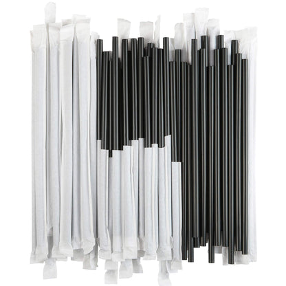 Paper Wrapped Tall Wide Tumbler Straws (10.00" x 0.28") (3,750 straws, 15 bags of 250)