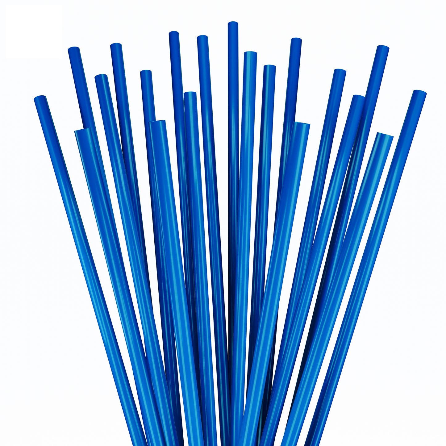 1 Case - 10,000 (10 x 1,000) Stirrer Straws - 5" x 0.15" - Color: Blue