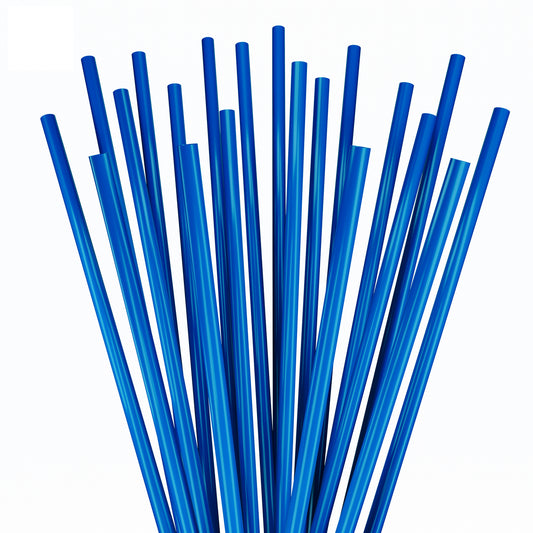 1 Case - 10,000 (10 x 1,000) Stirrer Straws - 5" x 0.15" - Color: Blue