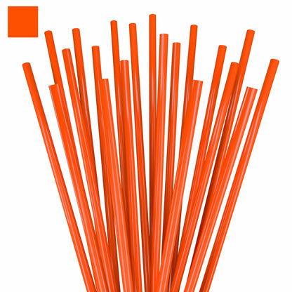 1 Case - 10,000 (10 x 1,000) Stirrer Straws - 5" x 0.15" - Color: Orange