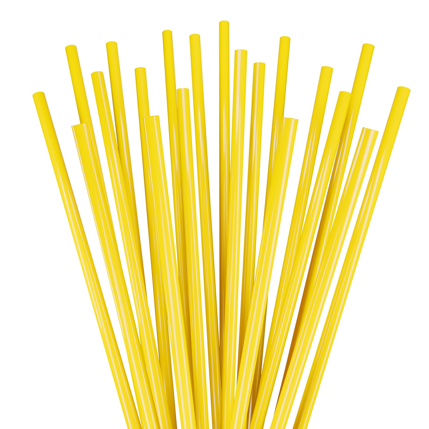 1 Case - 10,000 (10 x 1,000) Stirrer Straws - 5" x 0.15" - Color: Yellow